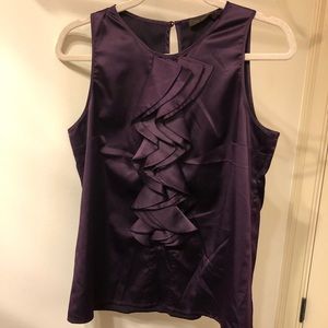 Purple sleeveless blouse